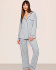 Gisele Long PJ Set in Gray Dawn/Navy