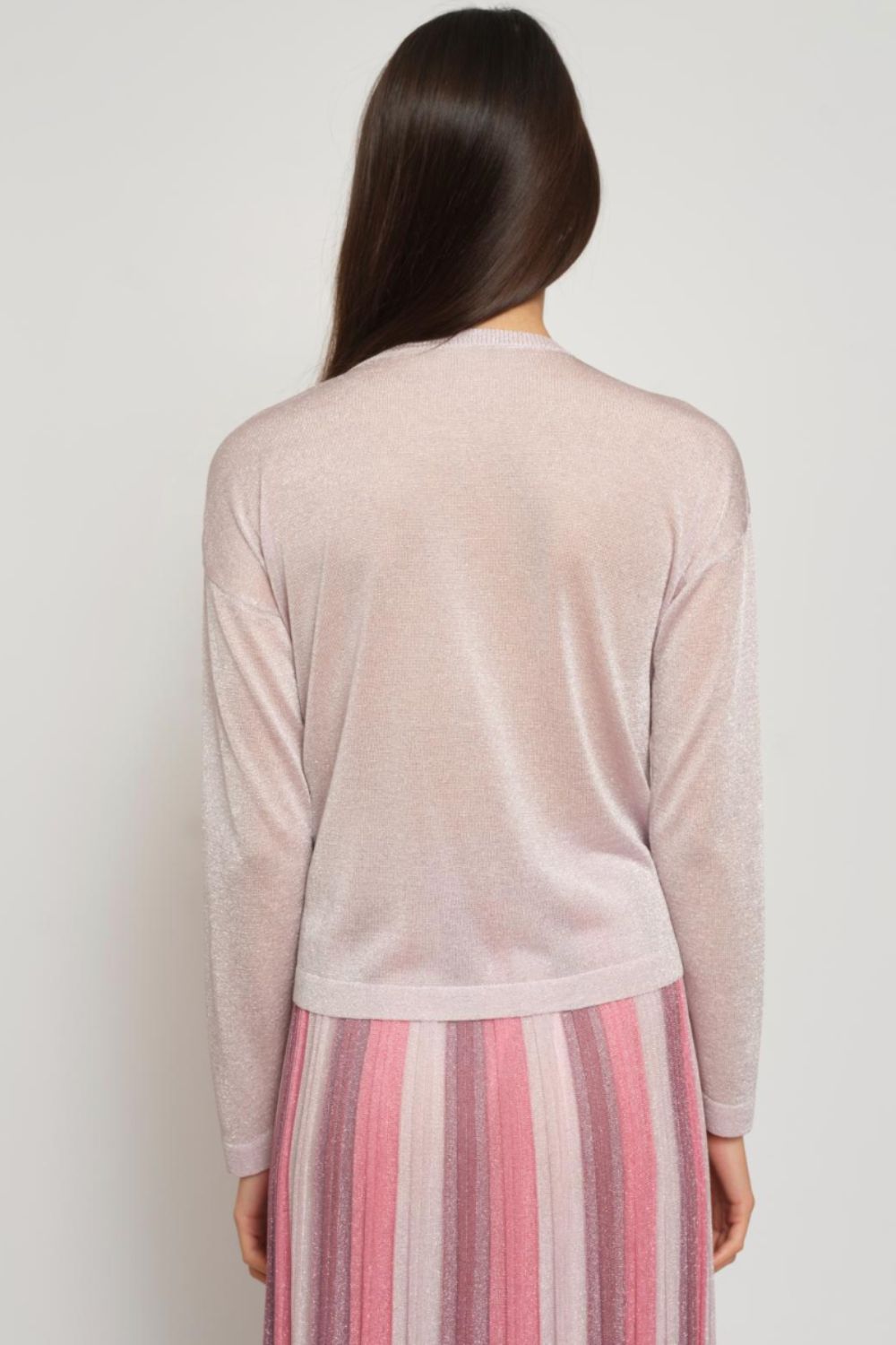 Gala Short Cardigan in Powdery Pink