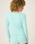 Pointelle Long PJ Set in Light Mint