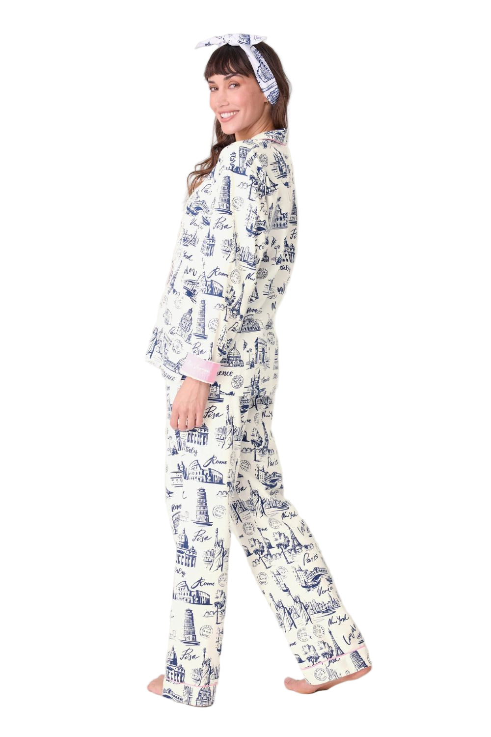 Bon Voyage Flannel Long PJ Set