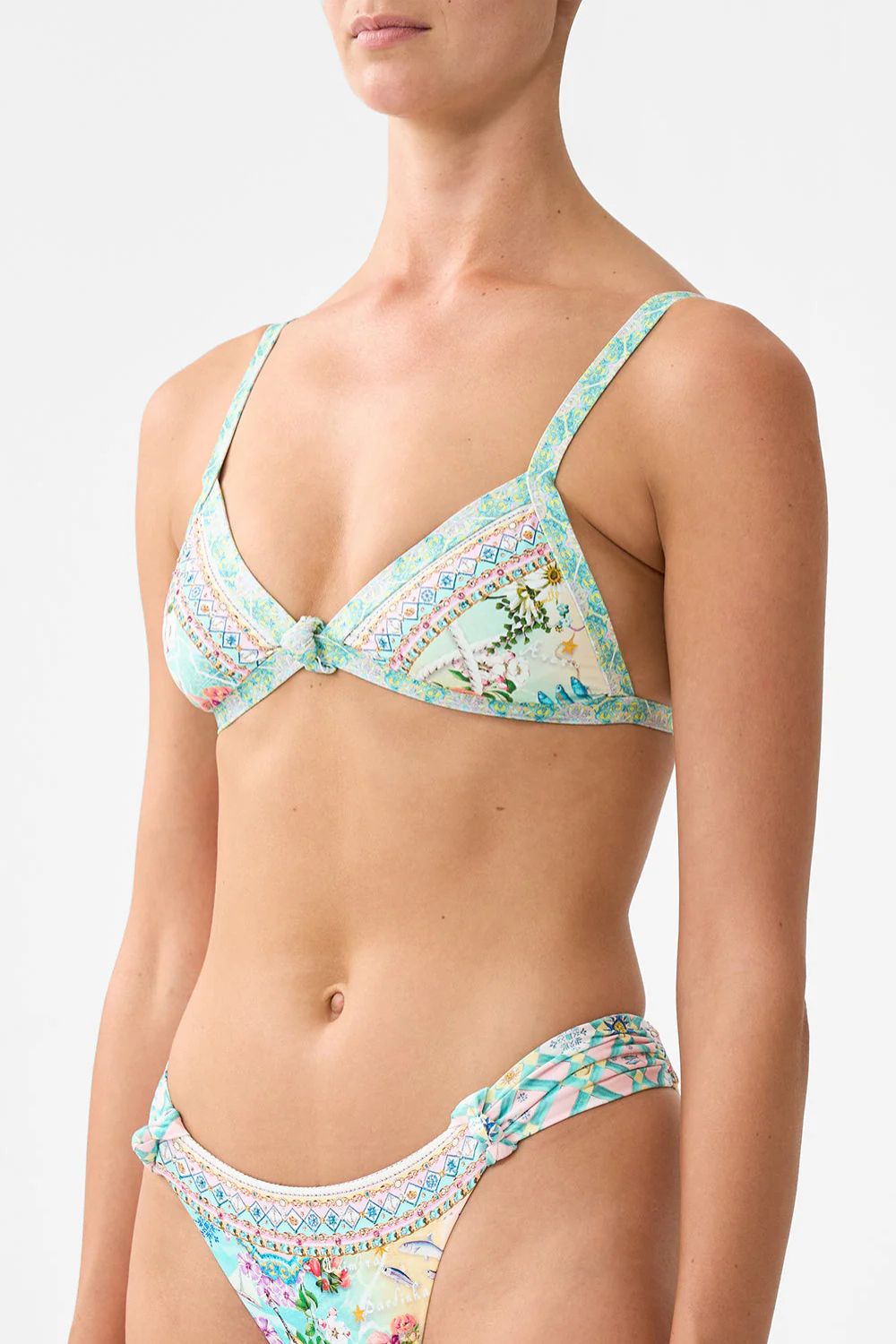 Knot Tri Bikini Set in Just Coasting