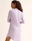 Dolman 3/4 Sleeve Nightshirt in Lavender Cream