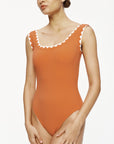 Lia Round Neck Terracotta/Cream