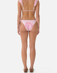 Tie Front Tri Bikini in Livin La Vida Rosa