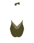 Ajourage Couture Non Wire Swimsuit Plunging Neckline in Avocado
