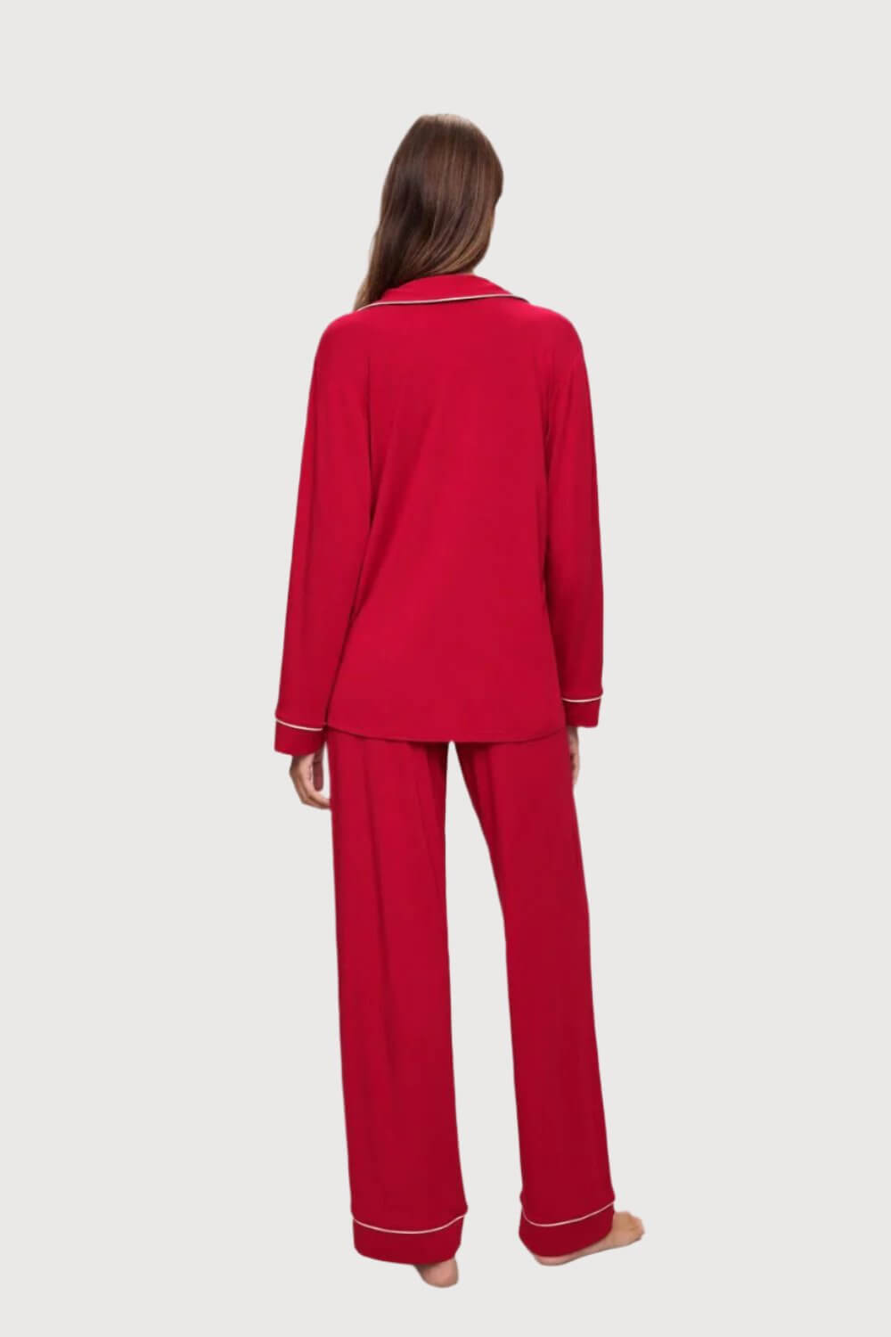 Pyjama Set Gisele Slouchy Set Haute Red Eberjey Gisele Sleepshirt