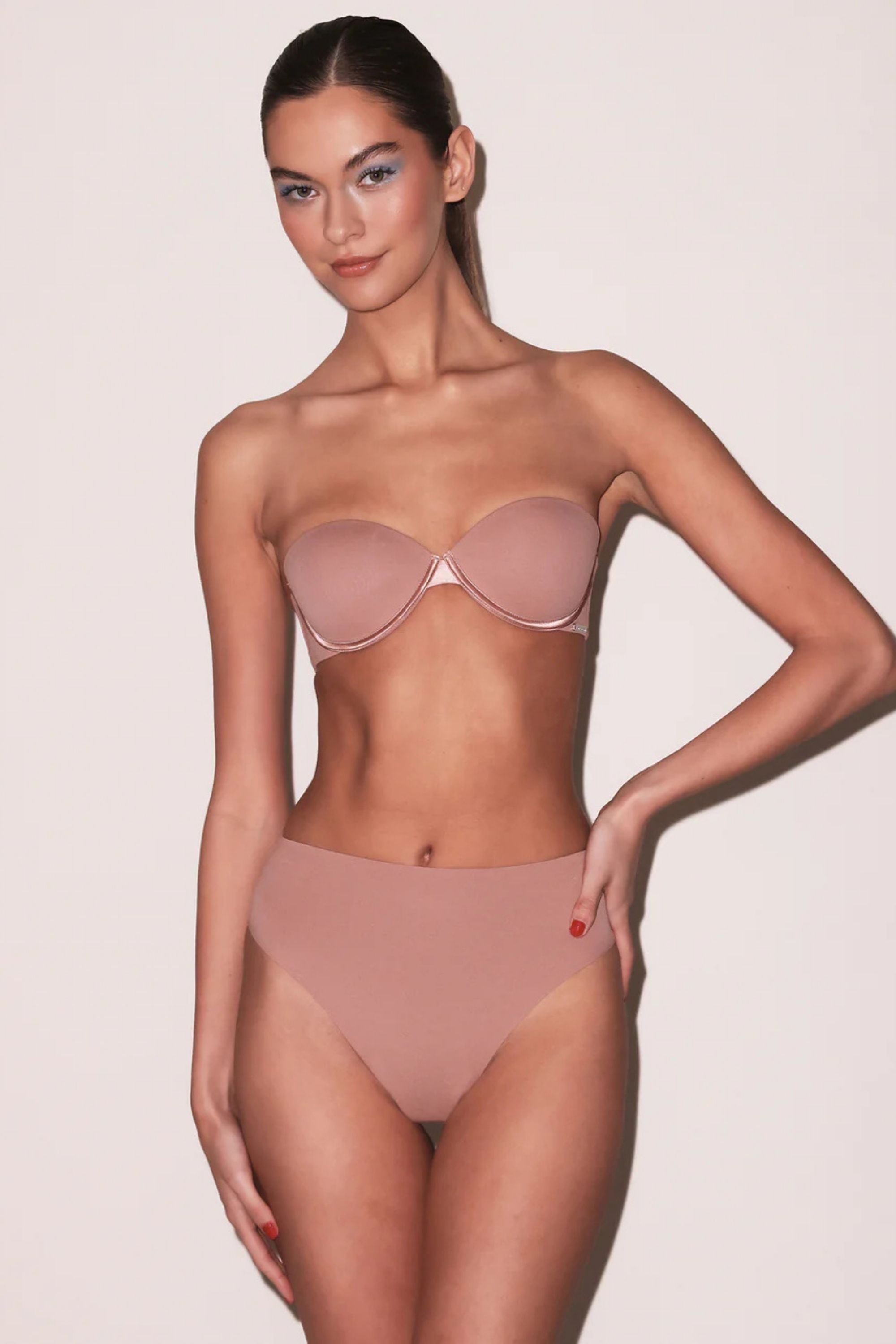 Le Stretch Micro Multi Way Bra in Tan