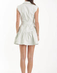 Nysa Denim Mini Dress in Jelly Mint