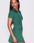 Rib Flare Skirt in Lucky Green