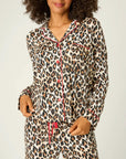 Leopard Flannel Long PJ Set