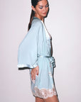 Juliet Lace Robę in Frosted Mint