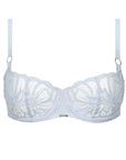 Lace Unlined Plunge Bra in Icy Flower