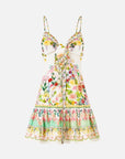 Tie Front Short Dress In the Call of Catalonia