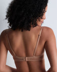 Plunging Bandeau Bra in Sand