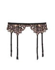 Lily Embroidery Garter in Leopard Lily