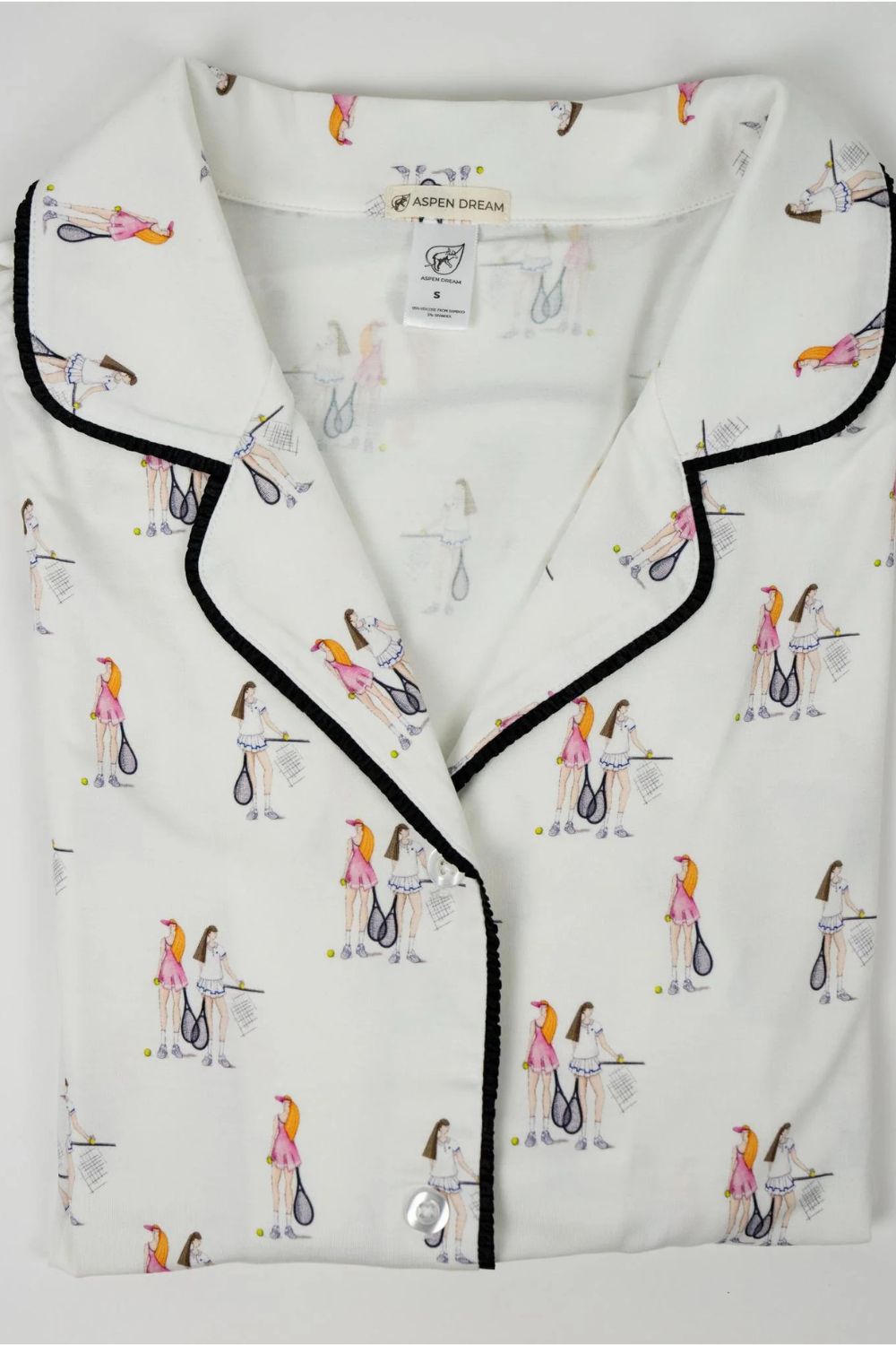 Jolene Tennis Print Long PJ Set