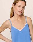 Frida Cami and Short Set in Cornflower Blue/White