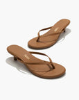 Julia Heeled Flip Flop in Camel