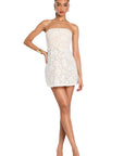 Sophia Lace Mini Dress in White