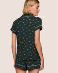 Gisele Shortie Printed PJ Set in Holiday Dogs Pine/Ivory