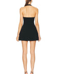 Halter Mini Bubble Dress in Black