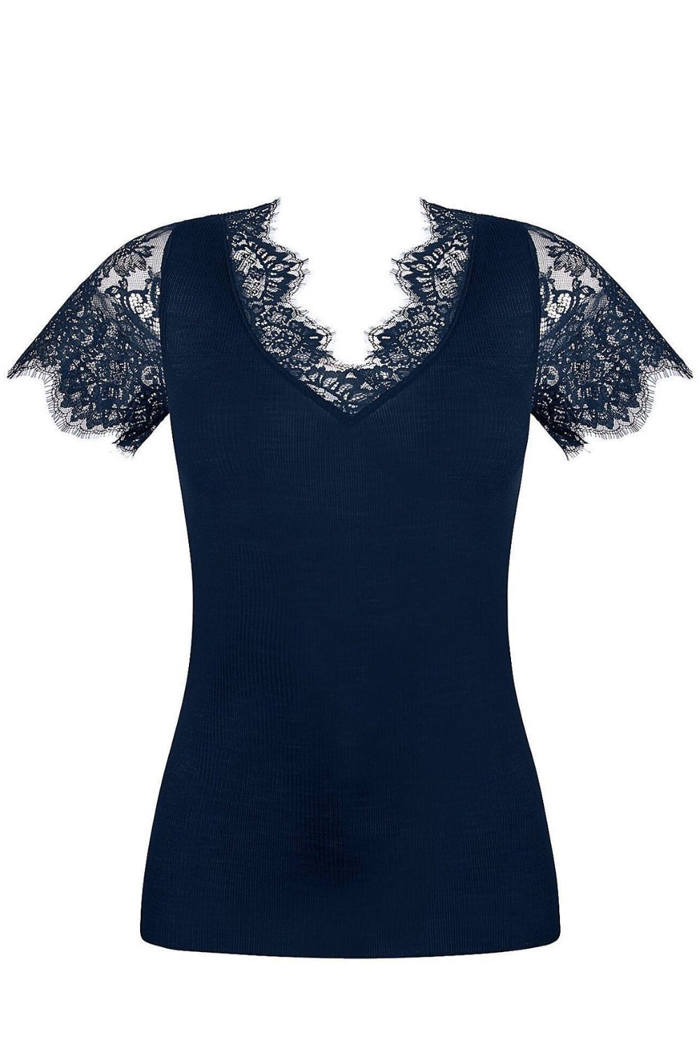 Plaisir Caresse Short Sleeve Shirt Manche in Pierre Blue