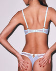 Sheer Tulle Thong in Light Sky
