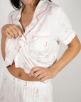 Jolene Short PJ Set in Rose Bubbles