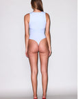 Organic Cotton Scoop Neck Bodysuit in Ice Queen