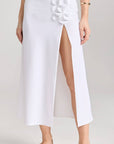 Tess Long Straight Skirt in White