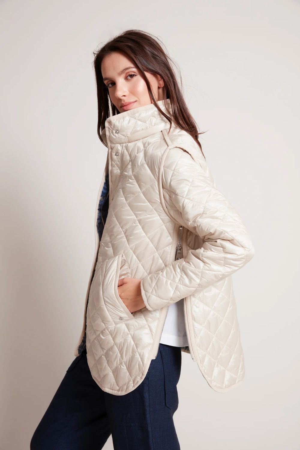 Tilly Quilted Jacket in Champagne