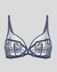 Intrigue Plunging Underwire in Cinder Blue
