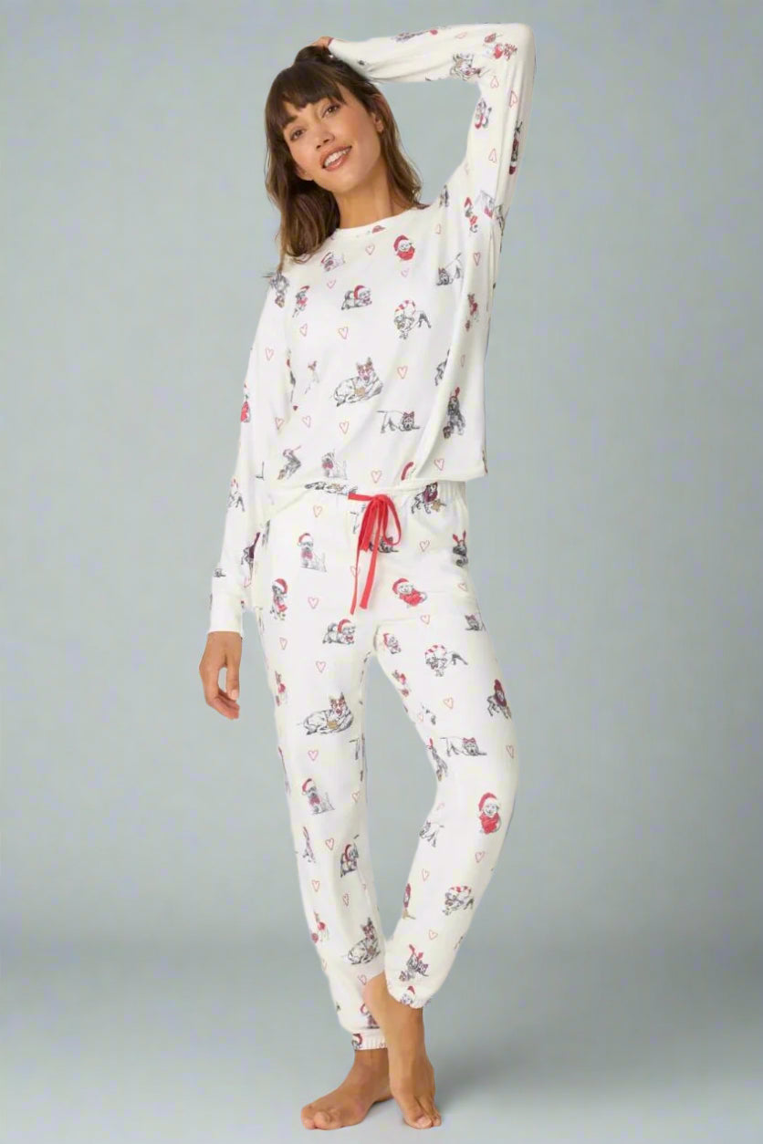 Candy Cane Lane Long Pajama Set