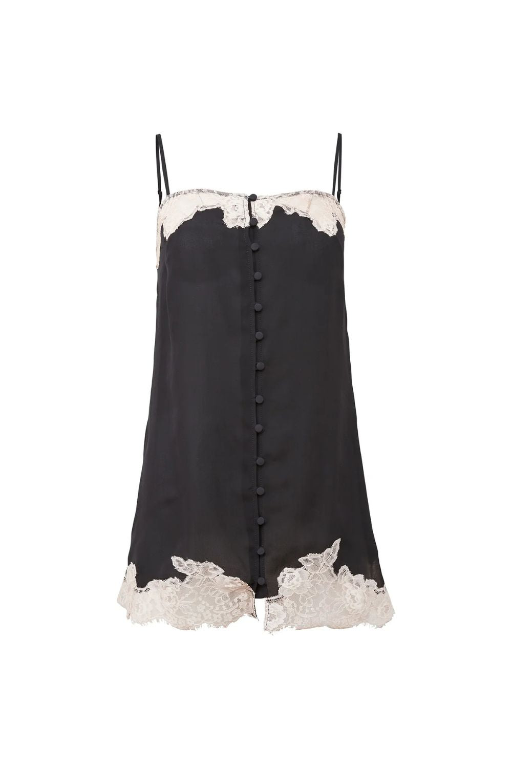 Lace Applique Slip in Black