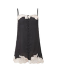 Lace Applique Slip in Black