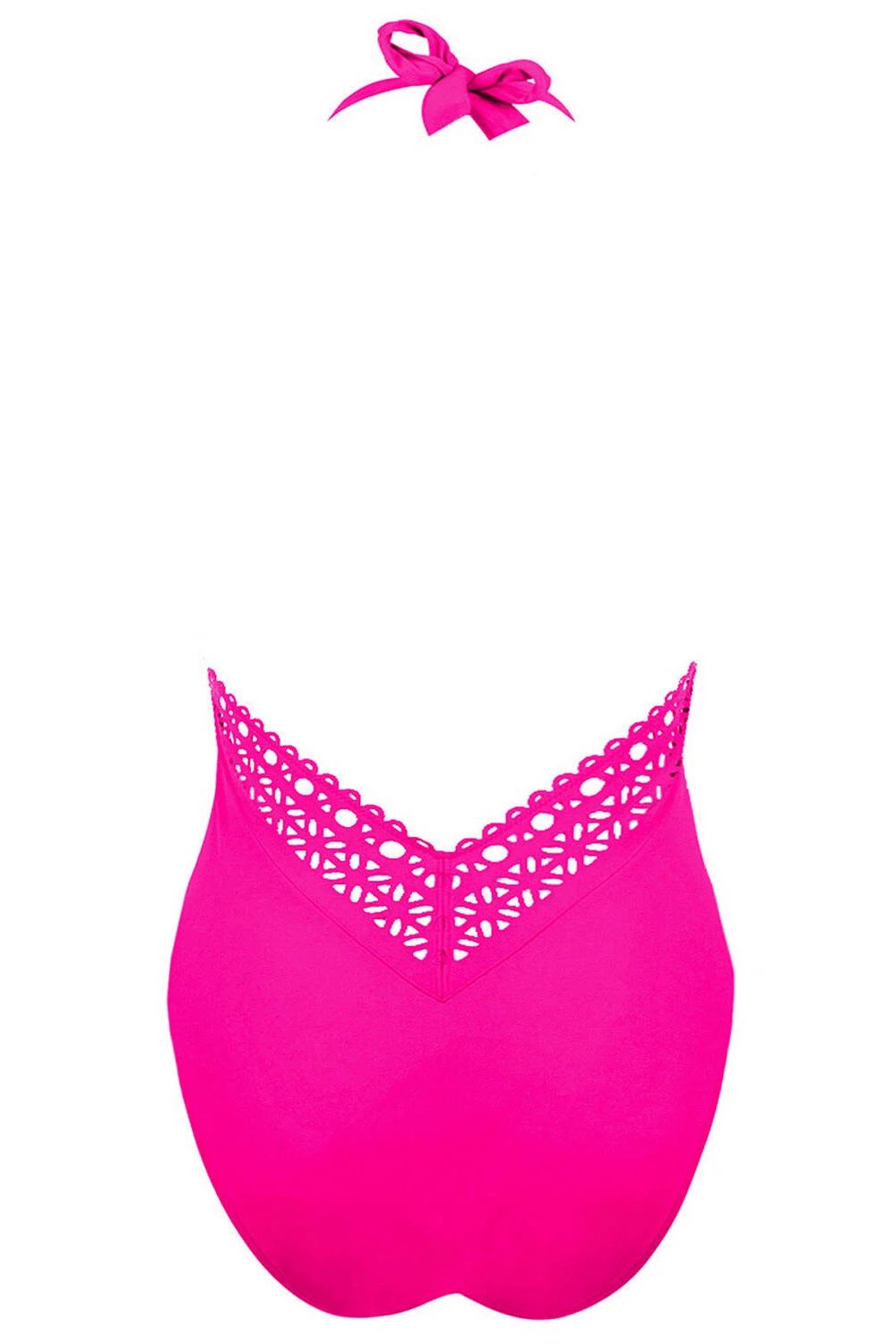 Ajourage Couture Non Wire Swimsuit Plunging Neckline in Fuchsia