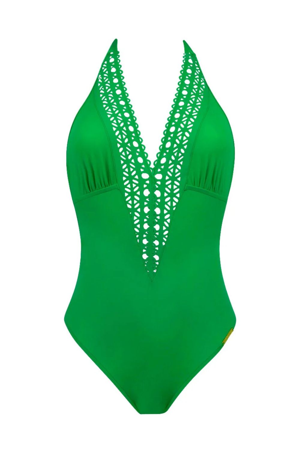 Ajourage Couture Non Wire Swimsuit Plunging Neckline in Ajourage Vert