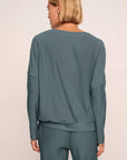 Long Sleeve Pullover and Jogger Set in Stone Blue