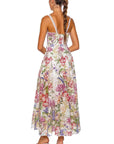 Iraso Long Dress in White Botanic