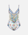 Wired V-Neck One Piece in Tiles Darls