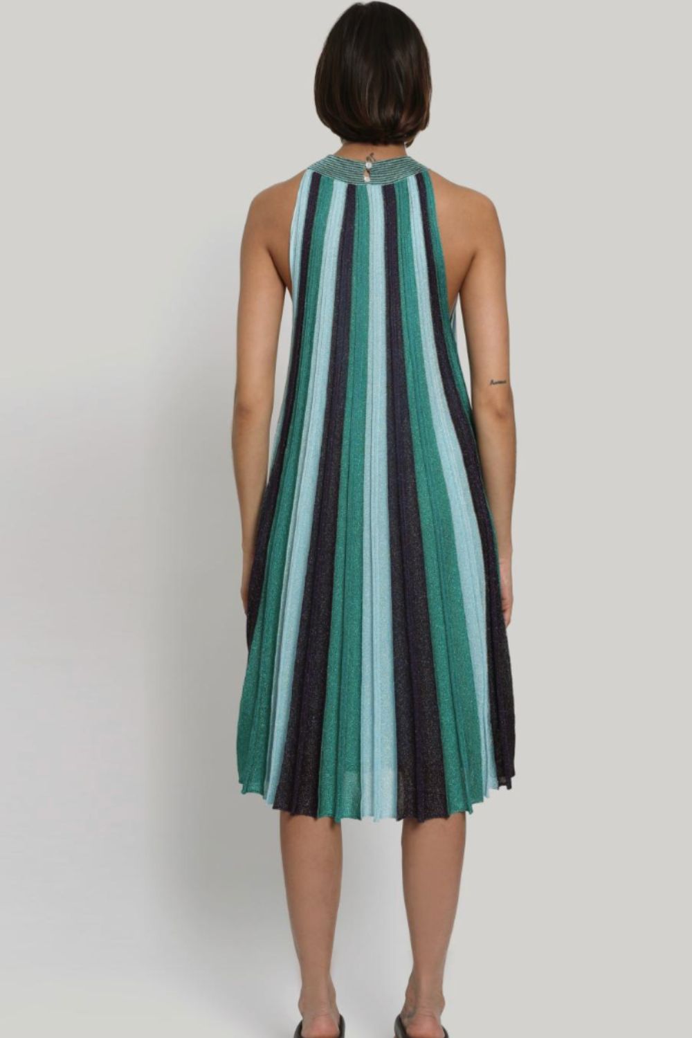 Gala Collar Pleated Dress