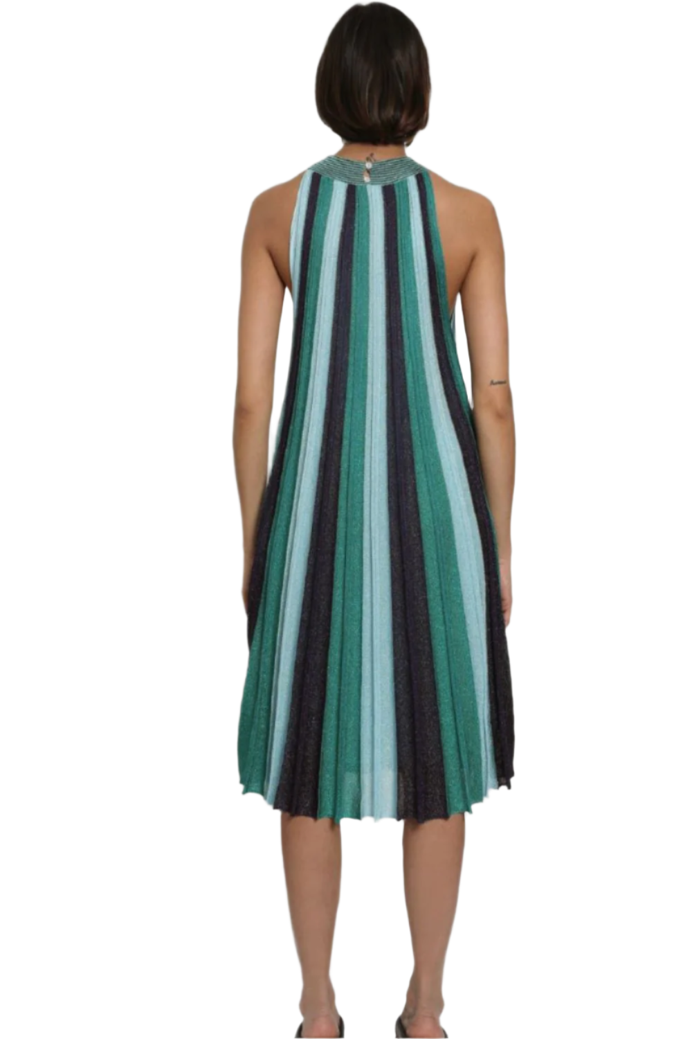 Gala Collar Pleated Dress
