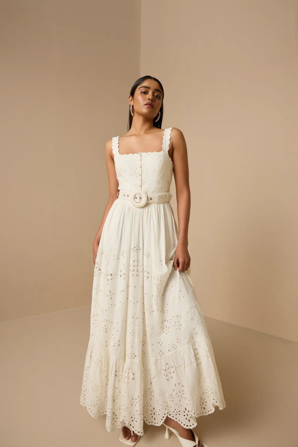 Adya Long Dress in Off-White