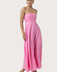 Talia Linen Dress in Blush
