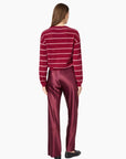 Benning Cashmere Cardigan in Plum Stripe