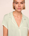 Frida Shortie PJ Set in Mint Cream/Ivory