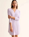 Dolman 3/4 Sleeve Nightshirt in Lavender Cream