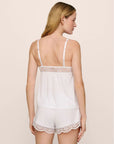 Beatrix Cami and Short Set in White