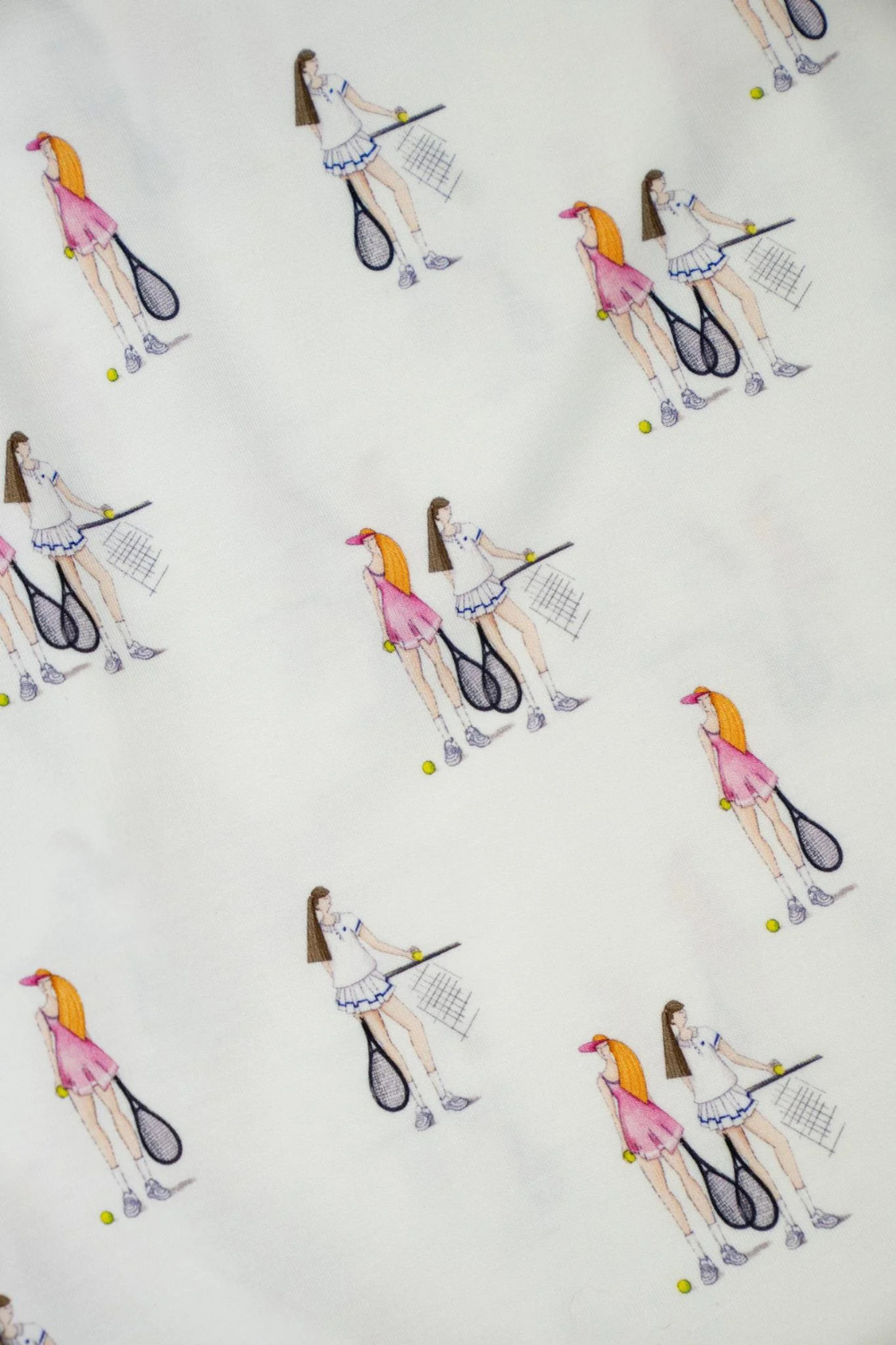 Jolene Tennis Print Short Pajama Set