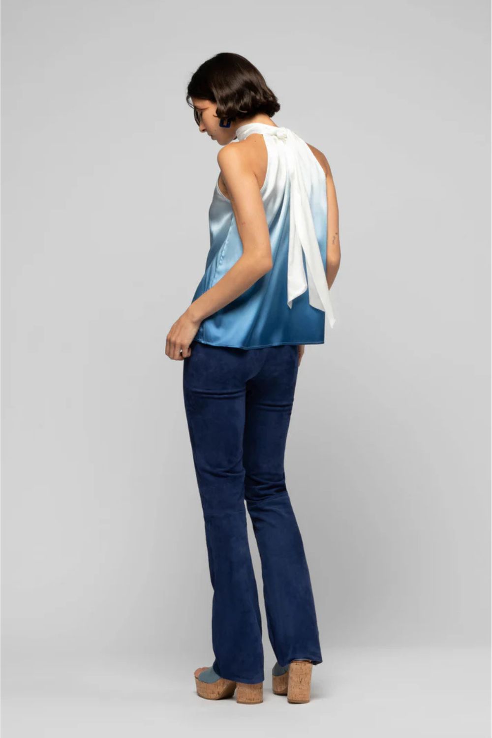 Halterneck Silk Top
